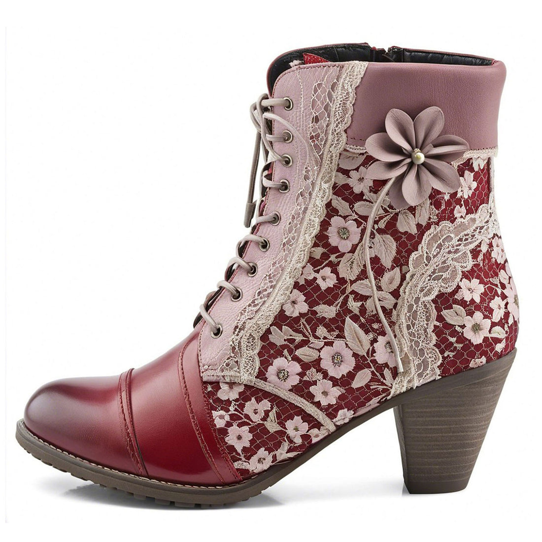 Vintage Lace Romance Ankle Boots(Pre-order)