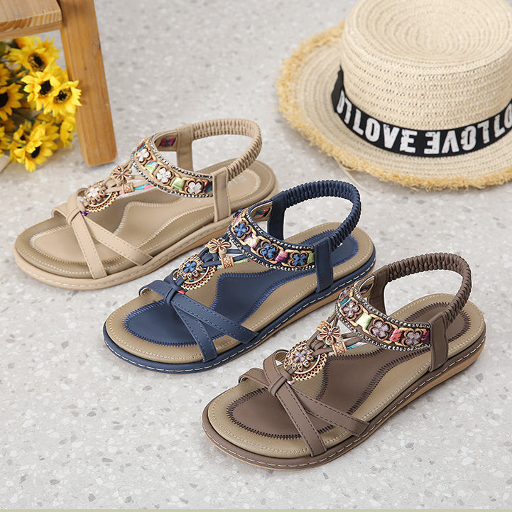 Floral Comfortable Casual Beach Flat Sandals