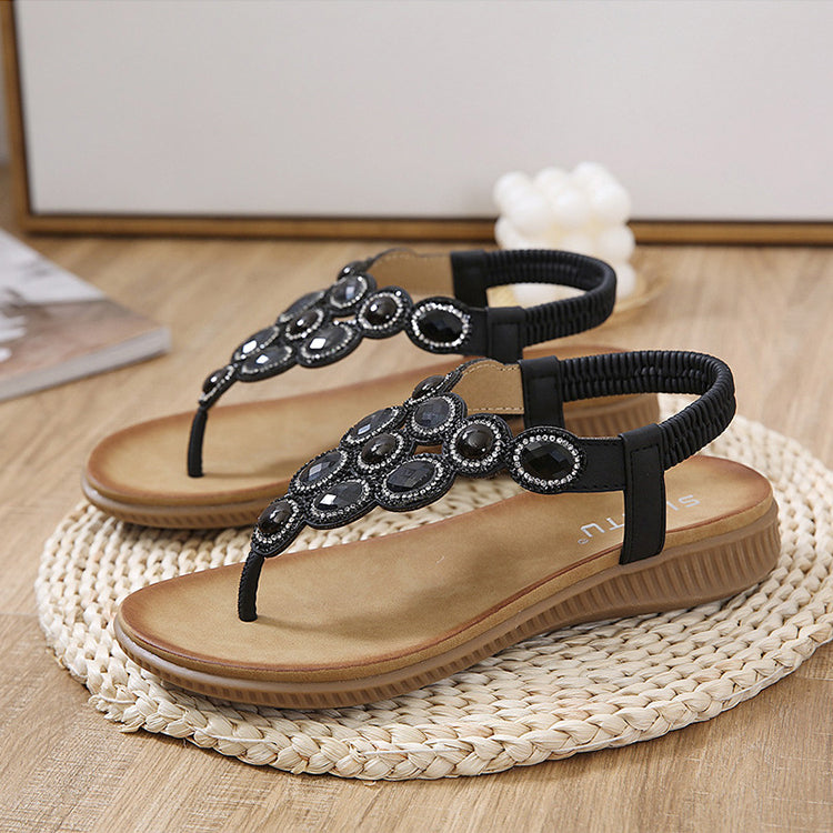 Sandalias de vacaciones de Bohemian Roe Toe Beach Vacation Sandals