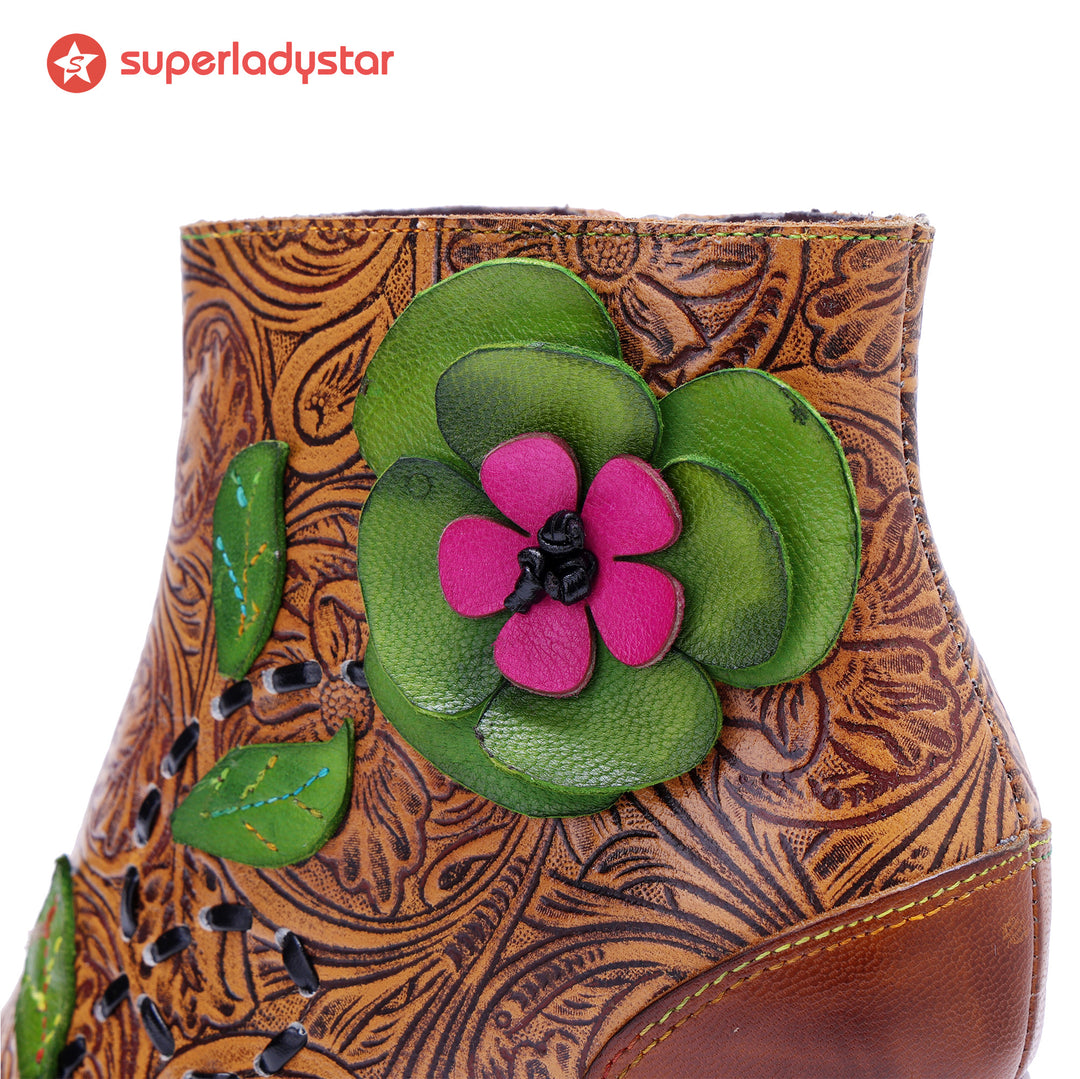 Vintage Garden Ankle Boots