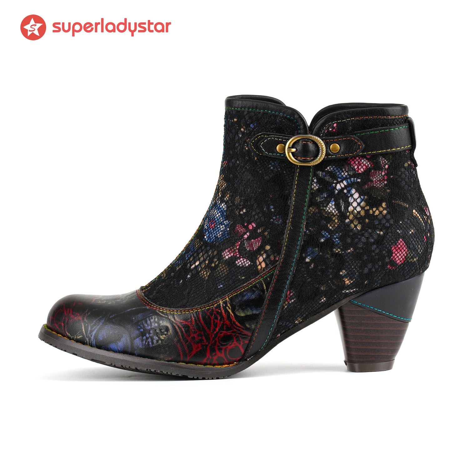 Grace Midnight Lace Ankle Boots(Pre-order)