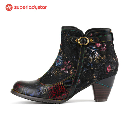 Grace Midnight Lace Ankle Boots(Pre-order)