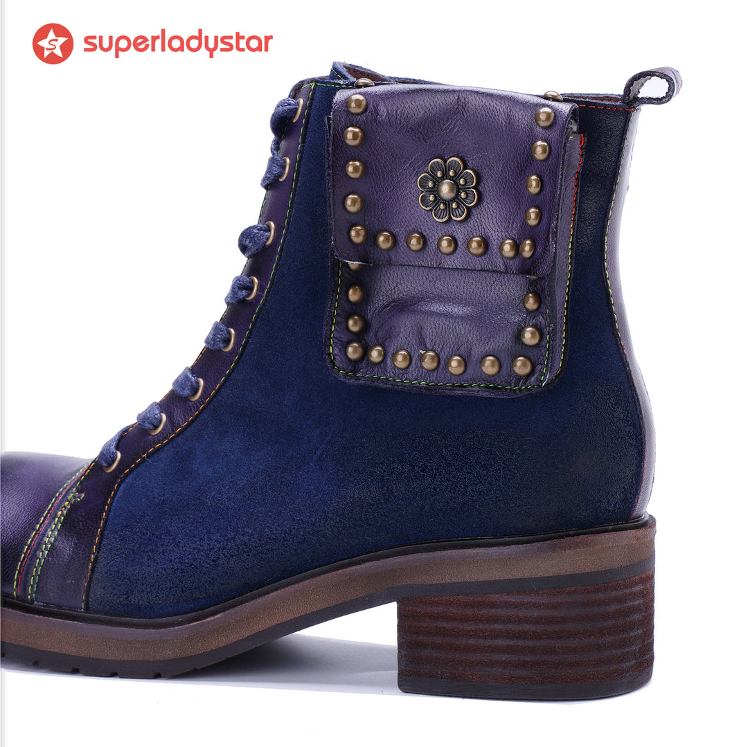 Midnight Charm Lace-Up Ankle Boots