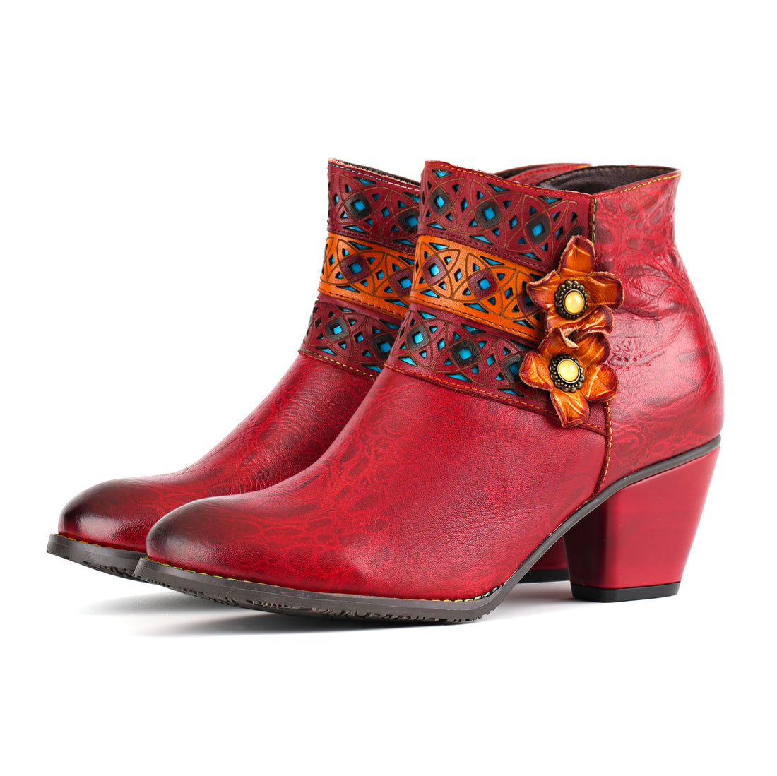 Crimson Mosaic -Knöchelstiefel
