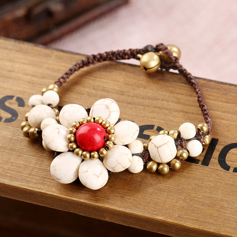 Bohemian Floral Handmade Woven Bracelet