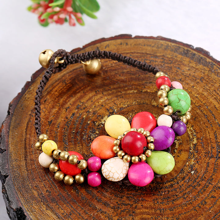 Bracelet tissé à la main à floral bohème