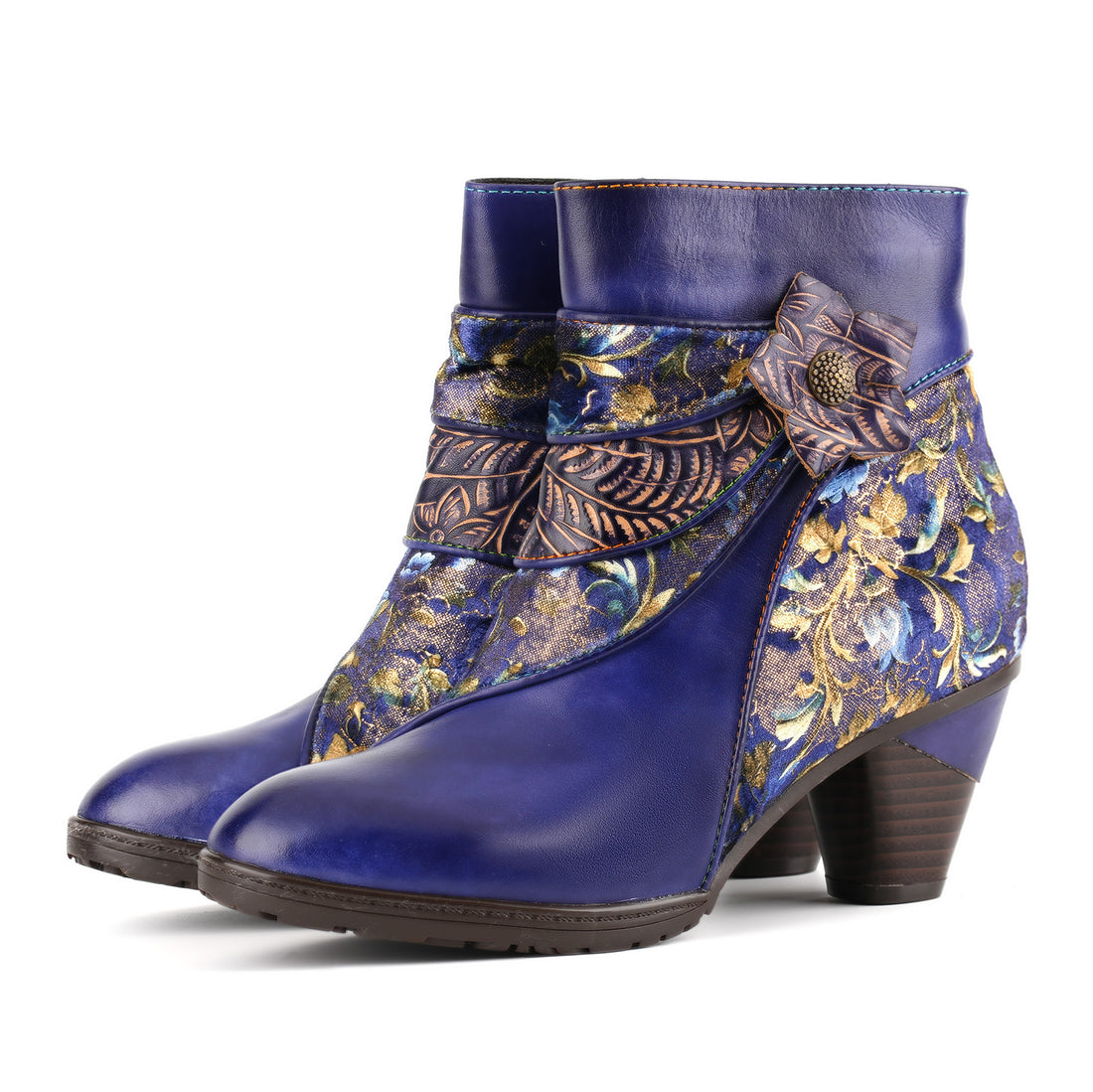 Handmade Nature Bloom Ankle Boots