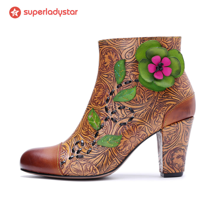 Vintage Garden Ankle Boots