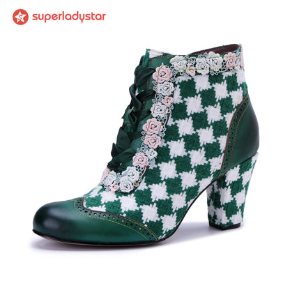 Bottes de dentelle florale artistique émeraude
