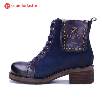 Midnight Charm Lace-Up Ankle Boots