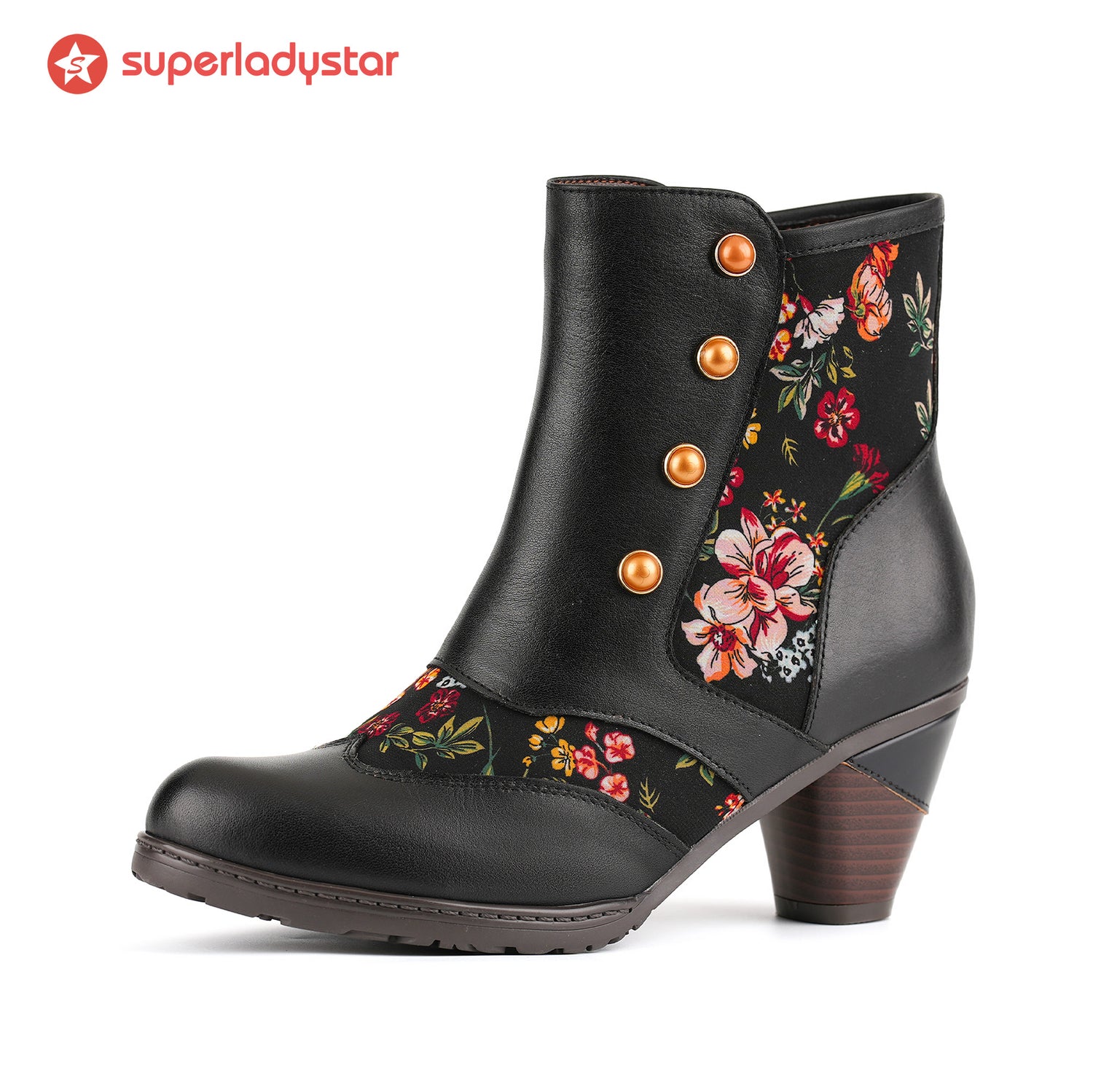 Midnight Garden Button Ankle Boots(Pre-order)