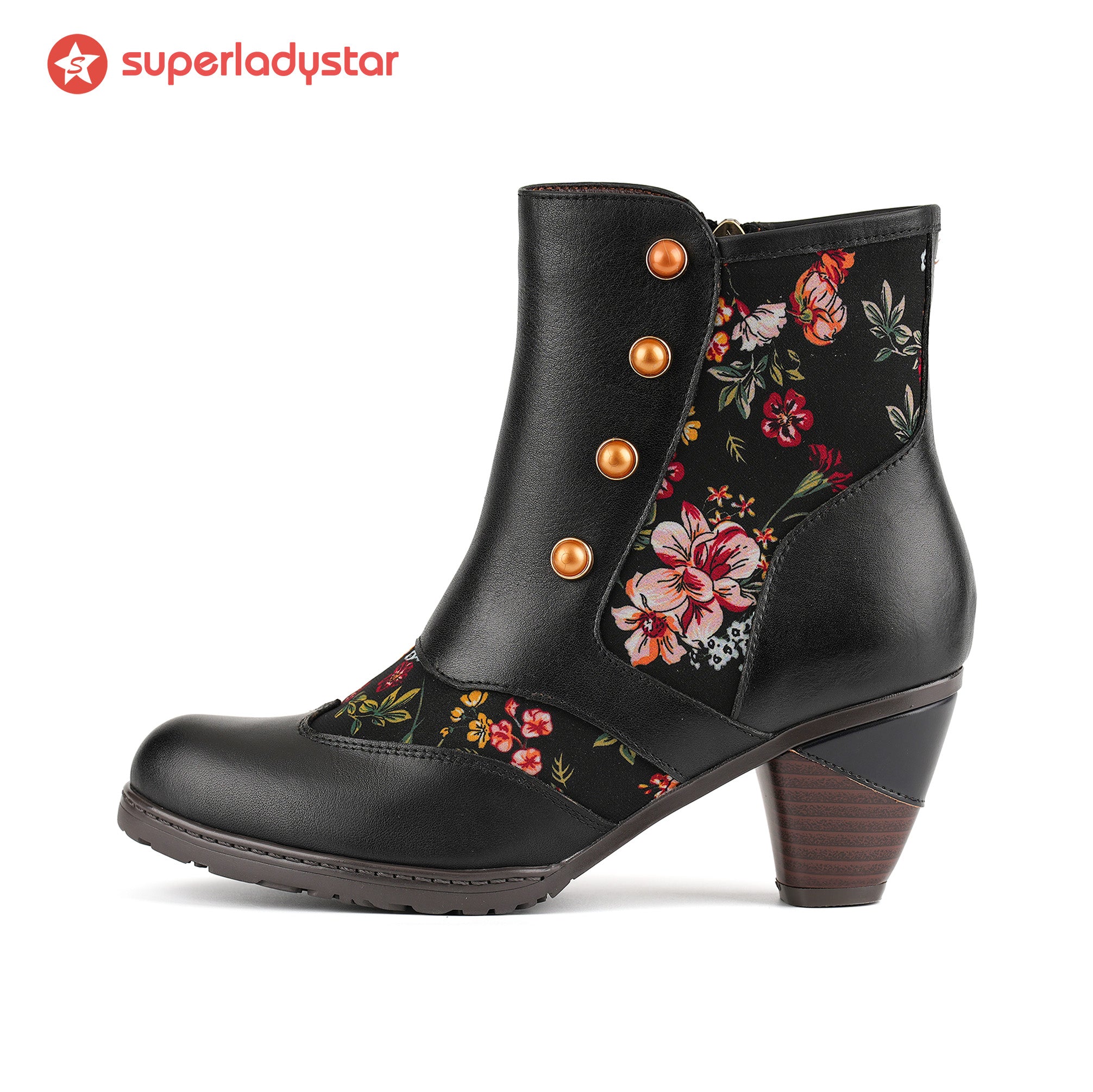 Midnight Garden Button Ankle Boots(Pre-order)