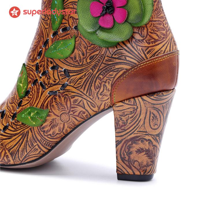 Vintage Garden Ankle Boots