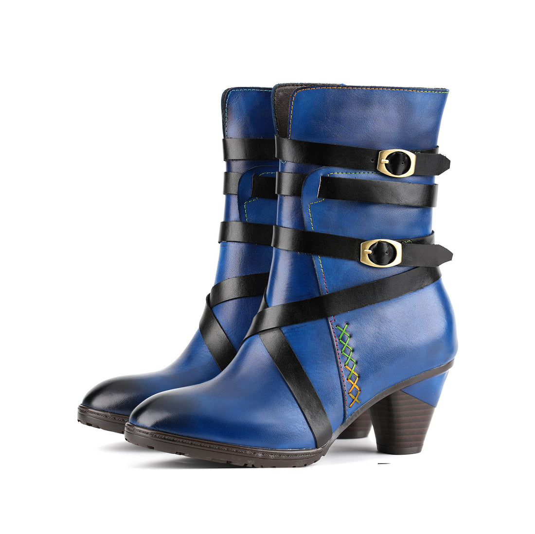 Vintage Midnight Stride Strap Boots(Pre-order)