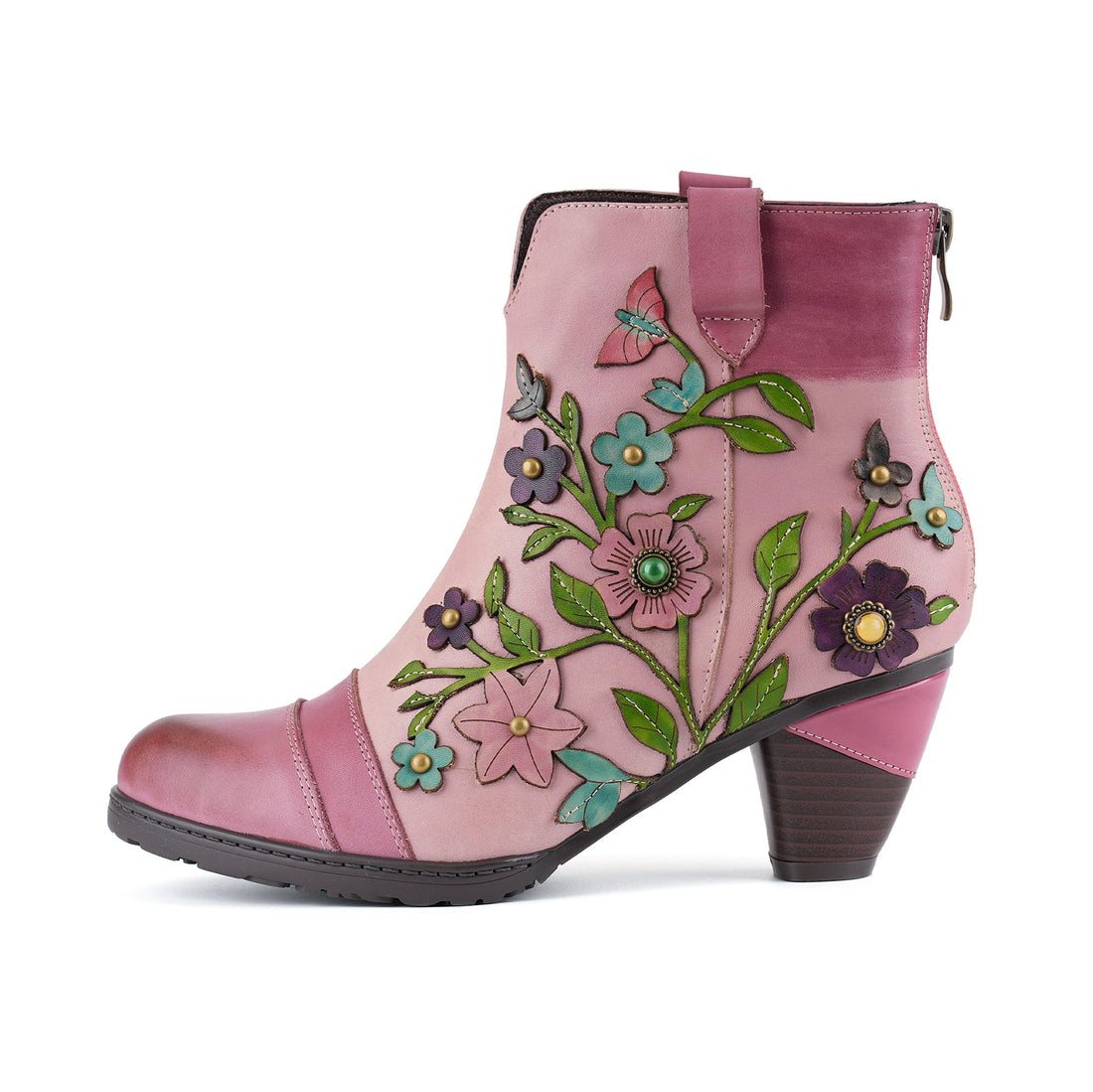 Grace Blossom Pink Knöchelstiefel