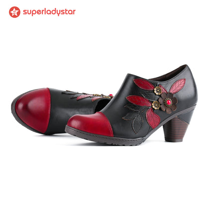Bombas de charme floral retro boho