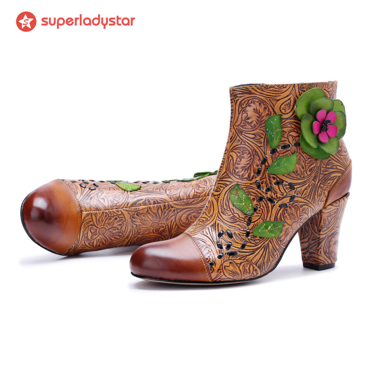 Vintage Garden Ankle Boots