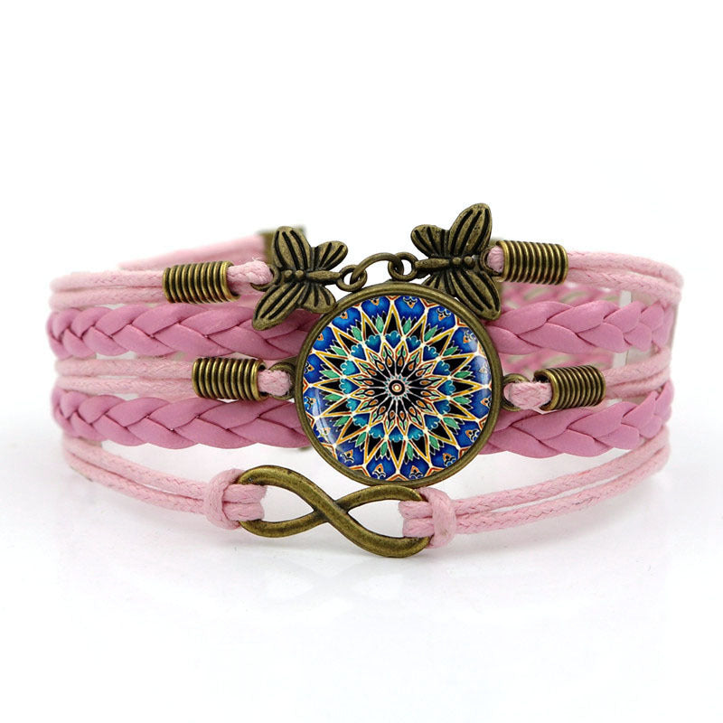 Brazalete de mariposa tejida vintage bohemia