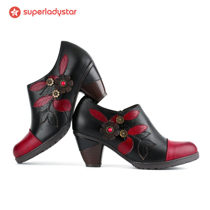 Bombas de charme floral retro boho