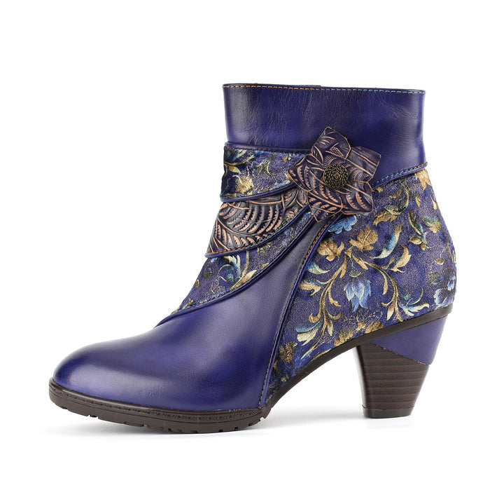 Handmade Nature Bloom Ankle Boots