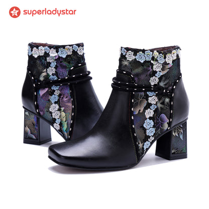 Bottes de cheville de floraison de minuit