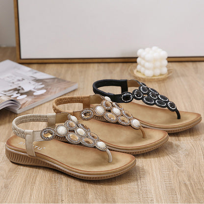 Sandalias de vacaciones de Bohemian Roe Toe Beach Vacation Sandals