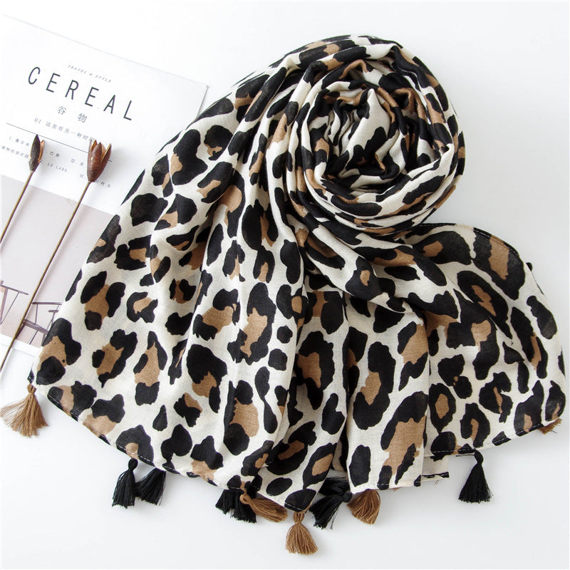 Classic Fashion Leopard Print Long Scarf