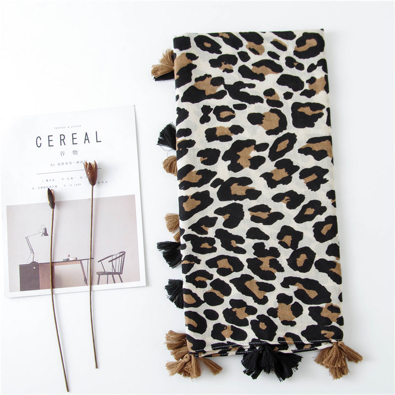 Klassiker Mode Leopard Print Long Schal