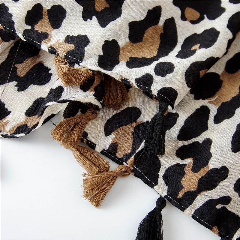 Klassiker Mode Leopard Print Long Schal