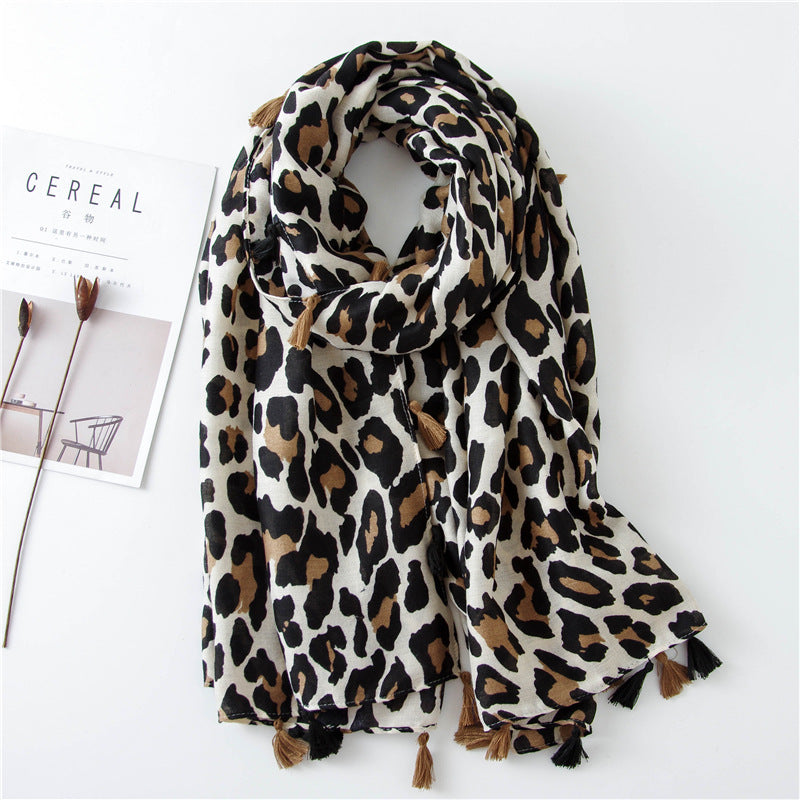 Classic Fashion Leopard Print Long Scarf