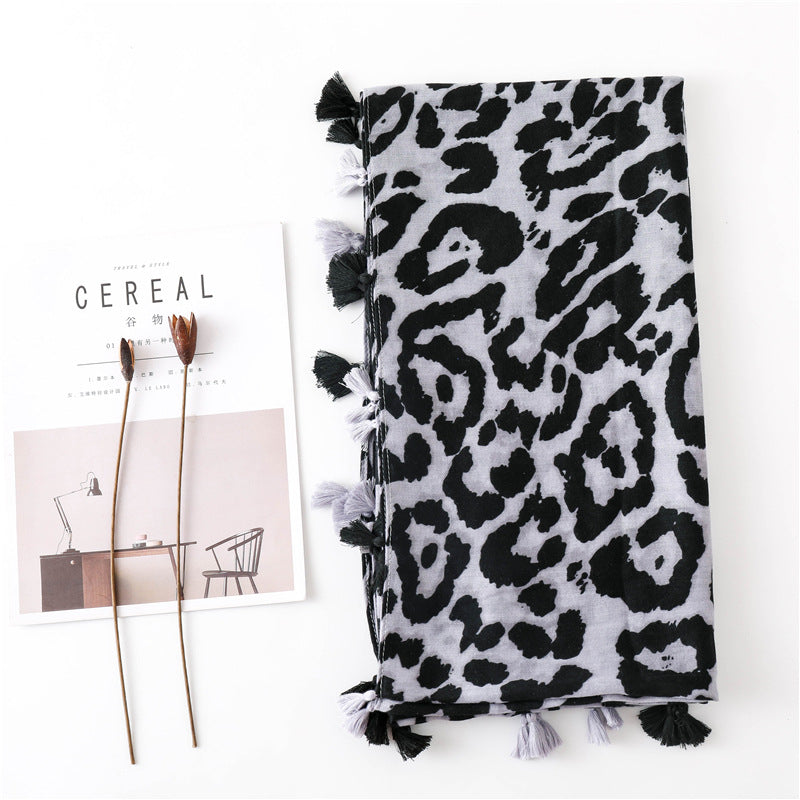 Klassiker Mode Leopard Print Long Schal