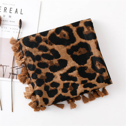 Klassiker Mode Leopard Print Long Schal