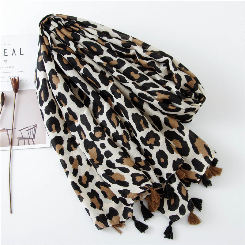 Classic Fashion Leopard Print Long Scarf