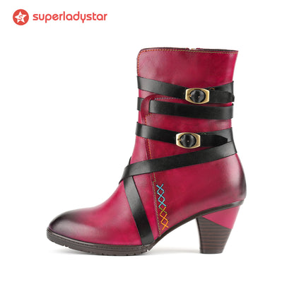 Vintage Midnight Stride Strap Boots(Pre-order)