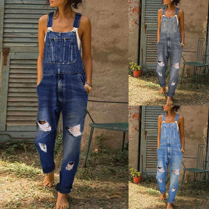 Denim Simple e versatile Grotola di tute da donna casual