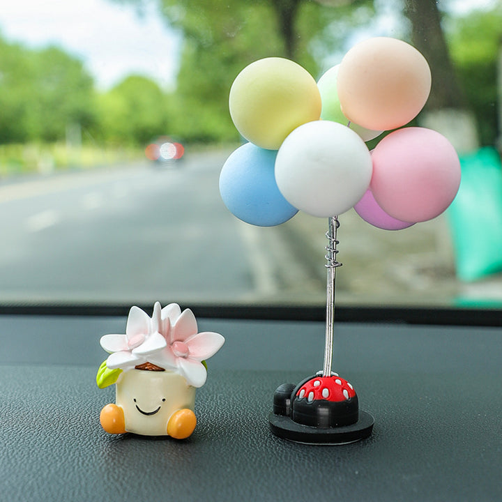 Cute Flower Pot Elf Car Ornament