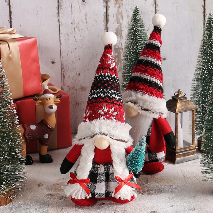 Cute Christmas Tree Hugging Couple Plush Doll