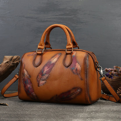 Borsa di moda casual vera in pelle.