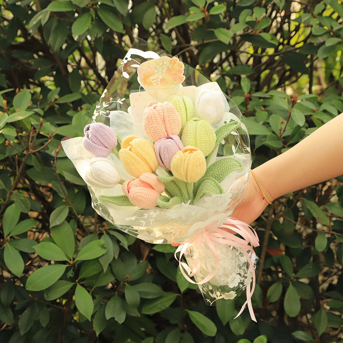 Handmade Knitted Tulip Bouquet