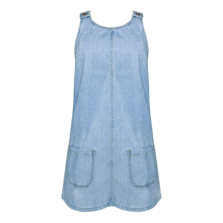 Lässiges Denim-Overall-Minikleid