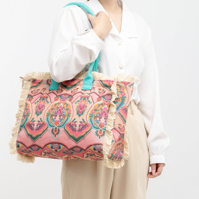 Bohemian Vintage Large Capacity Canvas Shoulder Bag