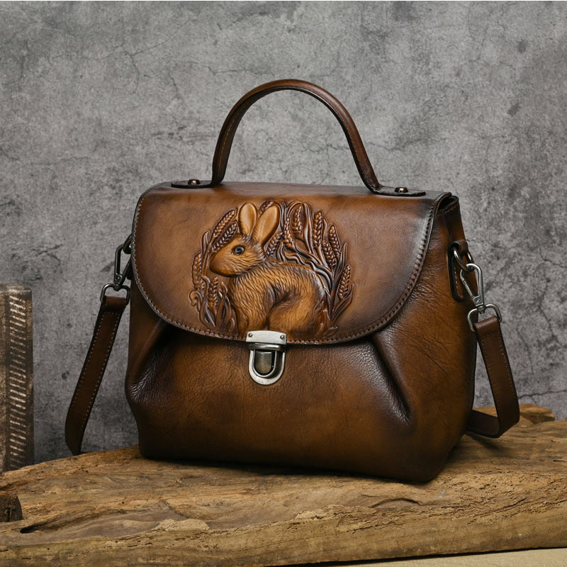 Sac crossbody en cuir en relief en relief en relief