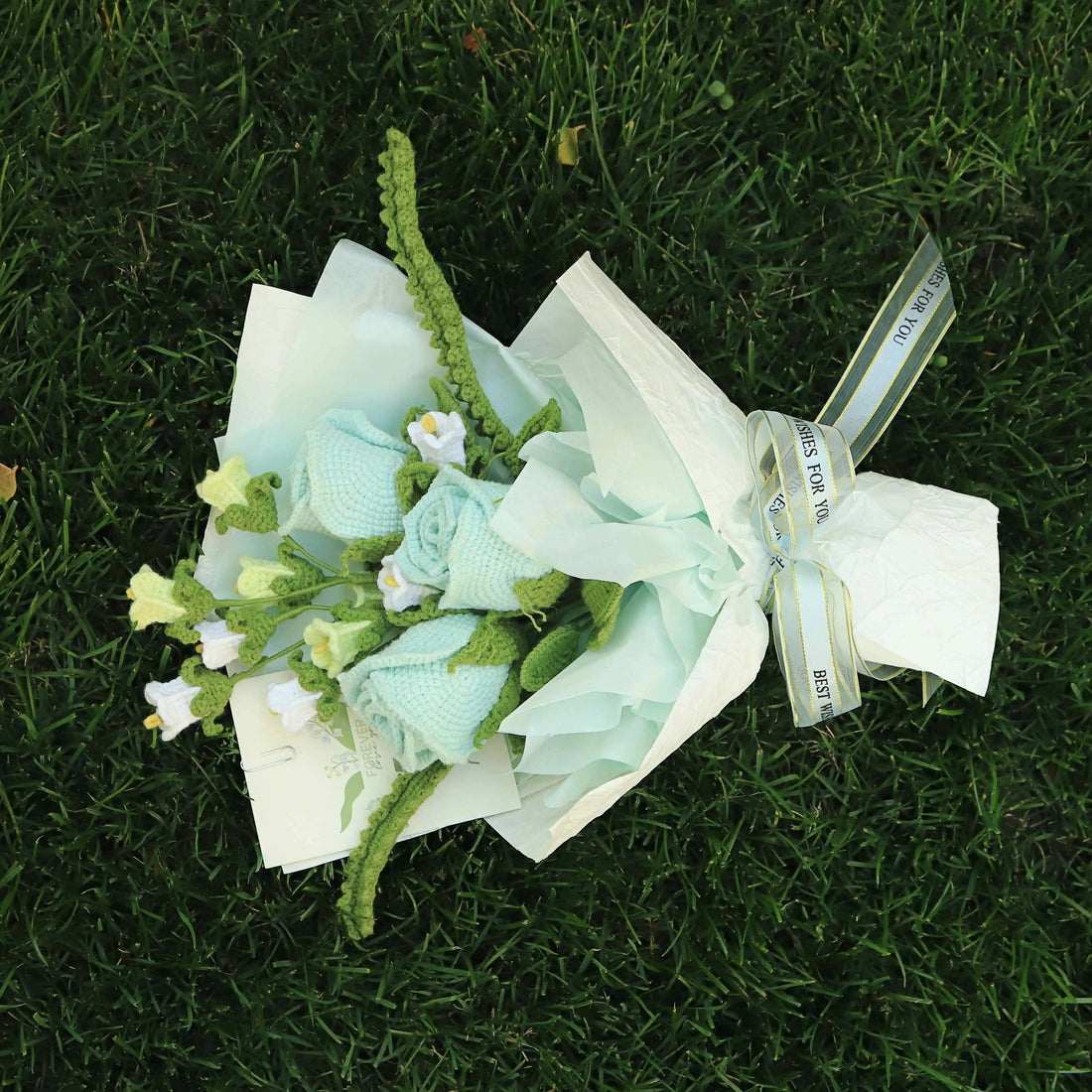 Handmade Knitted Rose Bouquet
