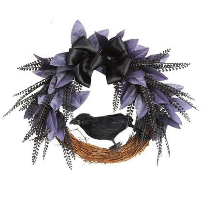 Porch Window Home Decor Pumpkin Cart Wreath