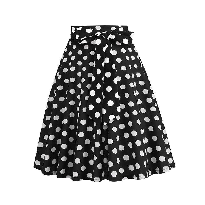 Vintage Printed Elegant Midi Skirt