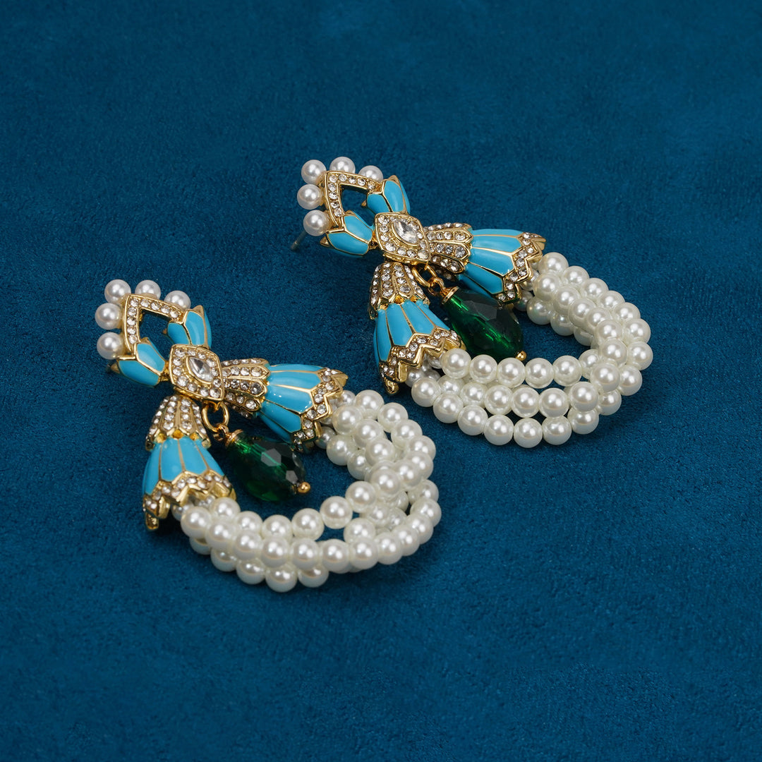 Vintage Pearl Tassel Earrings