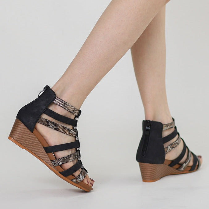 Sommer Römisch-viel-vielseitige Peep-Toe-Sandalen