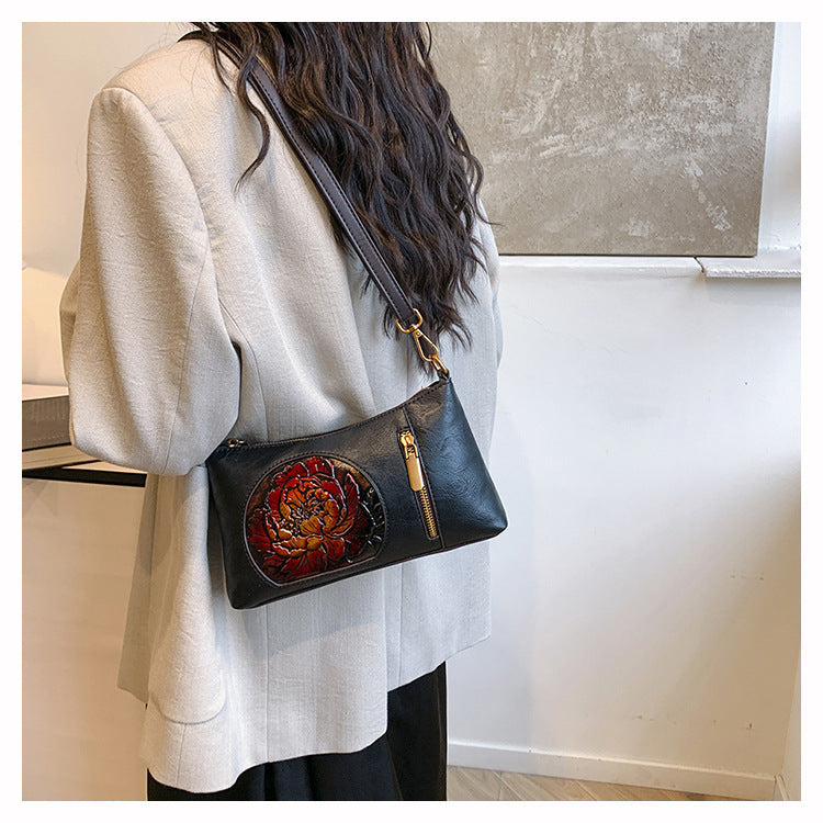 Elegant Lotus Crossbody Bag