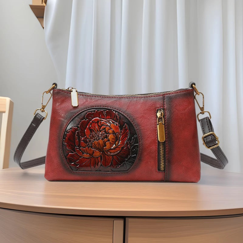Elegant Lotus Crossbody Bag