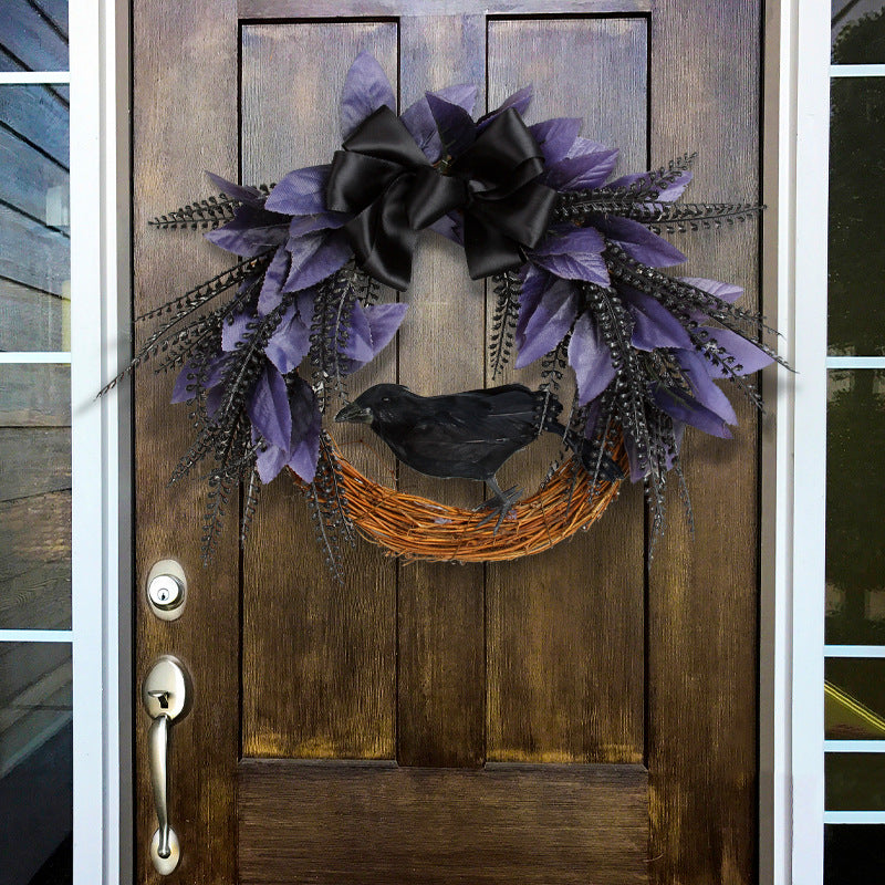 Porch Window Home Decor Pumpkin Cart Wreath